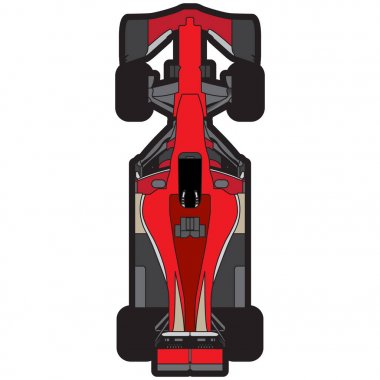 Bir yarış arabasının Üstten Görünüm