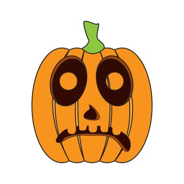 İzole üzgün jack-o-lantern