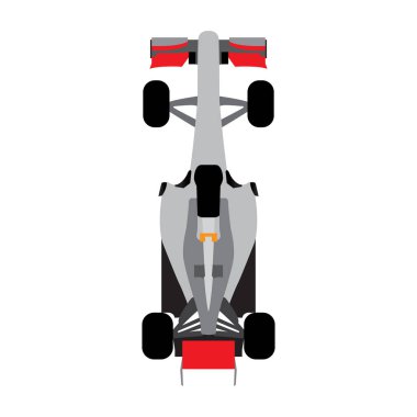 Bir yarış arabasının Üstten Görünüm