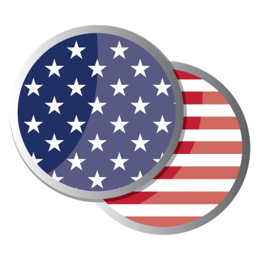 İzole Amerikan rozeti