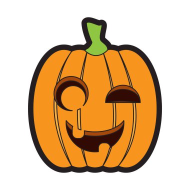 İzole mutlu jack-o-lantern