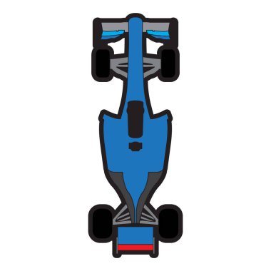 Bir yarış arabasının Üstten Görünüm