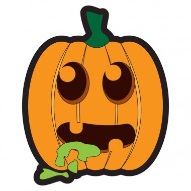 İzole hasta jack-o-lantern