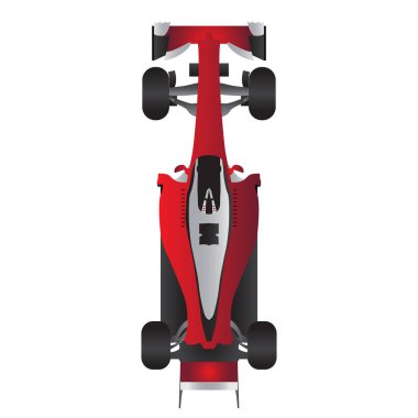 Bir yarış arabasının Üstten Görünüm