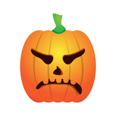 İzole öfkeli jack-o-lantern