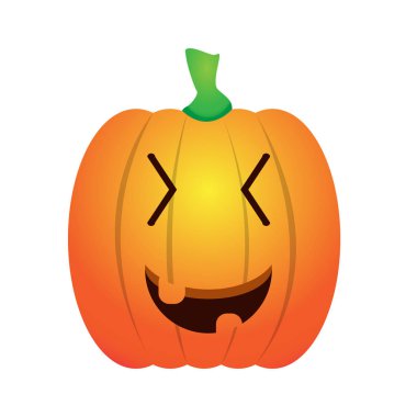 İzole mutlu jack-o-lantern