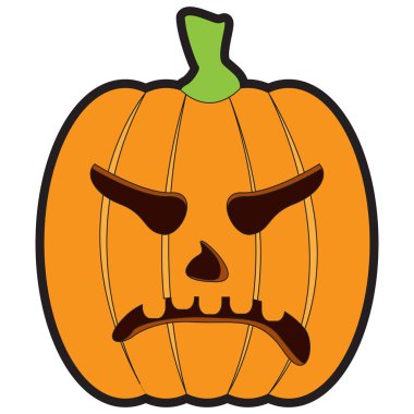 İzole öfkeli jack-o-lantern