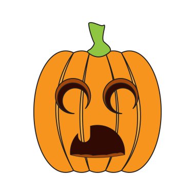 İzole üzgün jack-o-lantern