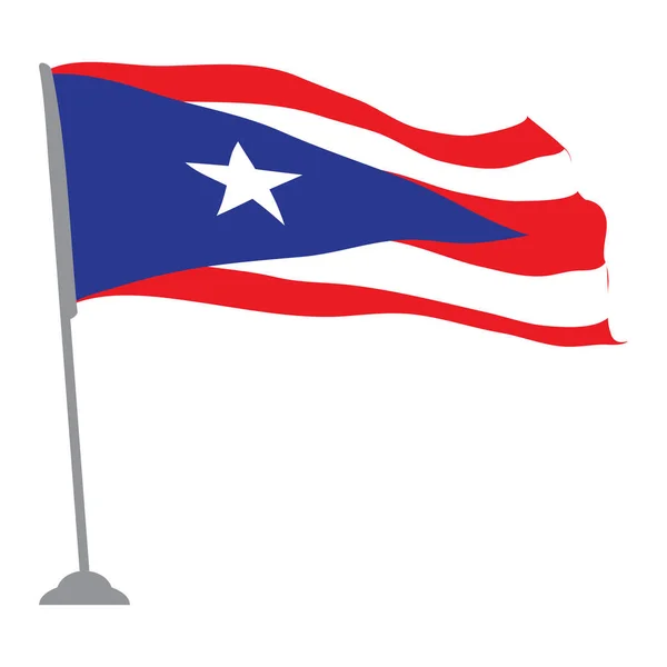 Vlag van Puerto Rico — Stockvector