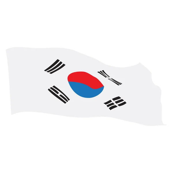 Bandera de Corea del Sur — Vector de stock