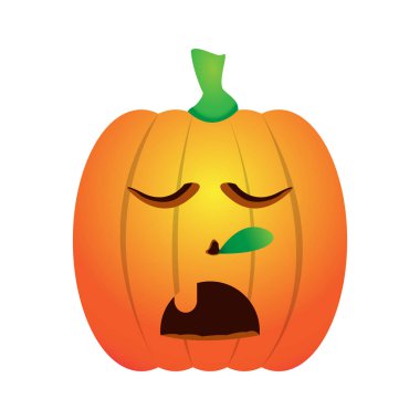 İzole uykuda jack-o-lantern
