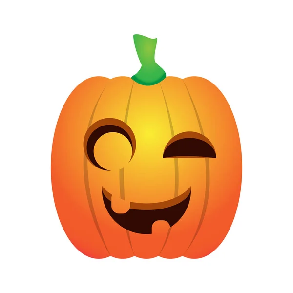 İzole mutlu jack-o-lantern — Stok Vektör