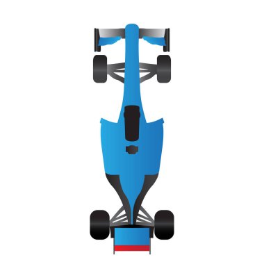 Bir yarış arabasının Üstten Görünüm