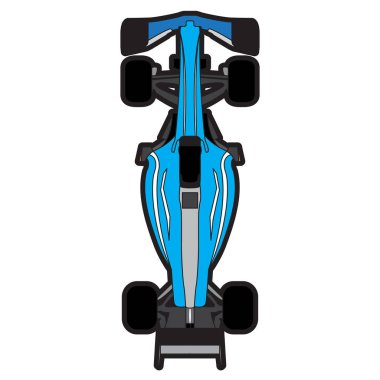 Bir yarış arabasının Üstten Görünüm