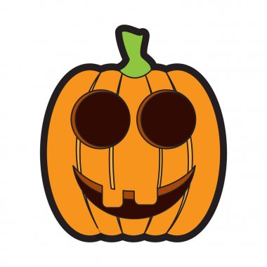 İzole mutlu jack-o-lantern