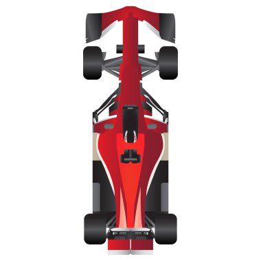 Bir yarış arabasının Üstten Görünüm