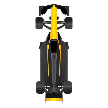 Bir yarış arabasının Üstten Görünüm