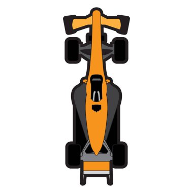 Bir yarış arabasının Üstten Görünüm