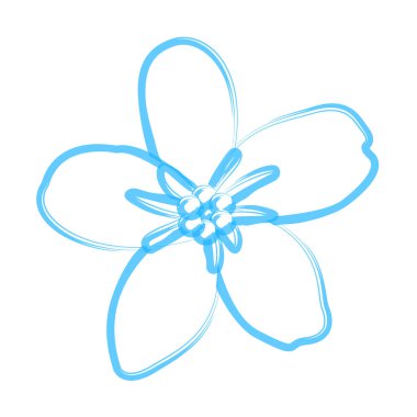 İzole çiçek anahat