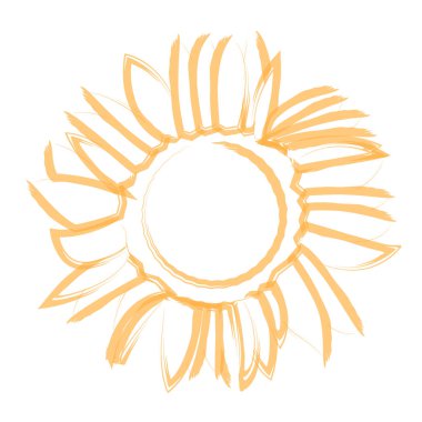 İzole çiçek anahat