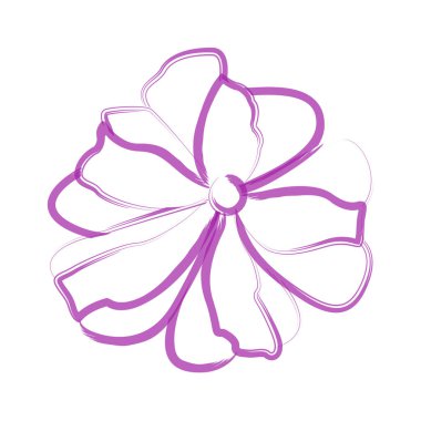 İzole çiçek anahat