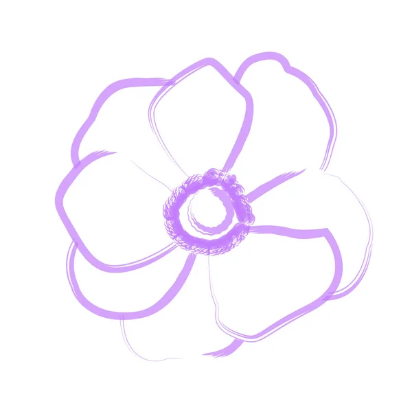 Απομονωμένη λουλούδι περίγραμμα — Διανυσματικό Αρχείο