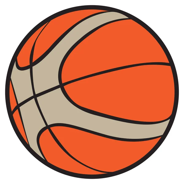 Pallone da basket isolato — Vettoriale Stock