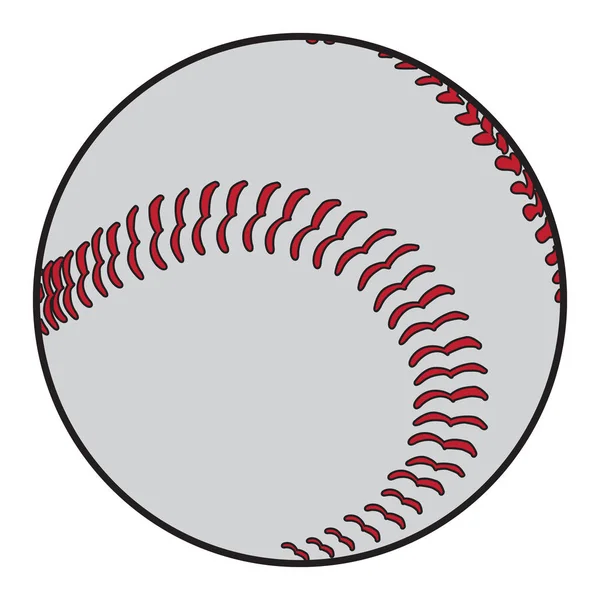 Bola de béisbol aislada — Archivo Imágenes Vectoriales