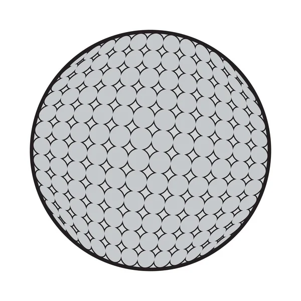 Isolated golf ball — Stock Vector