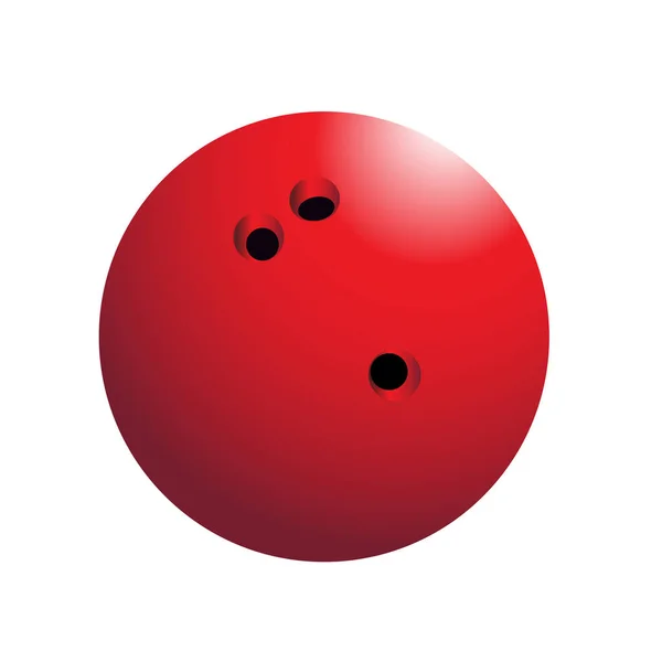 Elszigetelt bowling golyó — Stock Vector
