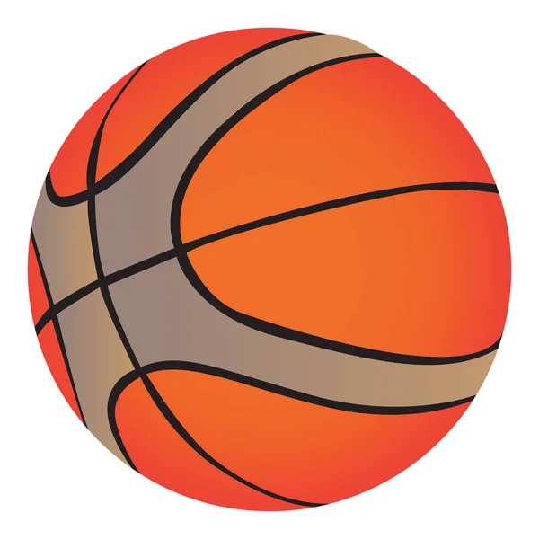 Pallone da basket isolato — Vettoriale Stock