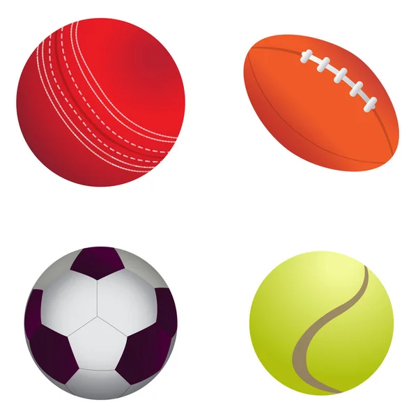 Набір спортивних м'ячів — стоковий вектор