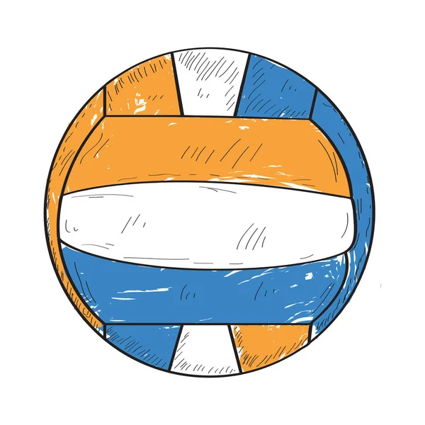 Retro volleyball ball — Stock Vector