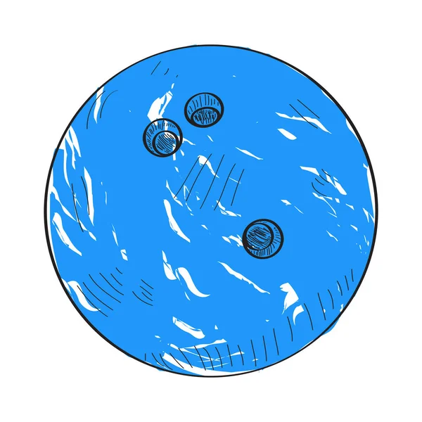 Retro bowling ball — Stock Vector