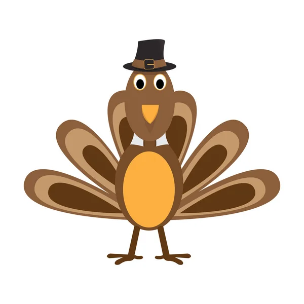 Icono de pavo cómico — Vector de stock