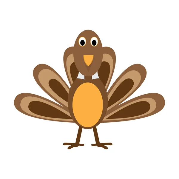 Icono de pavo cómico — Vector de stock