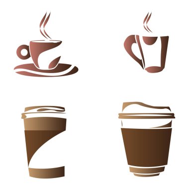 Kahve logolar kümesi