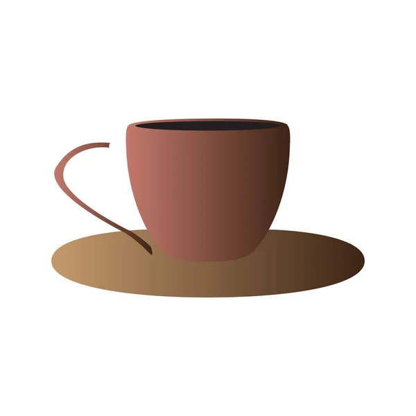 Taza de café abstracta aislada logo — Archivo Imágenes Vectoriales