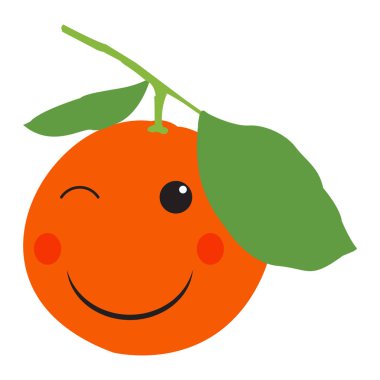 İzole mutlu turuncu