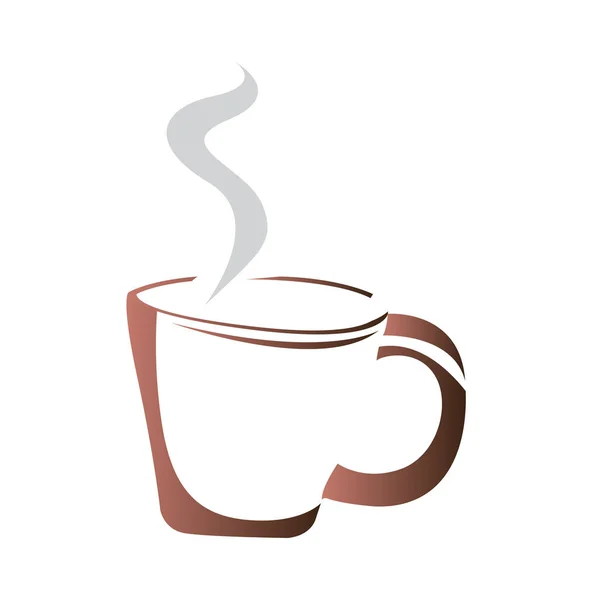 Isolierte abstrakte Kaffeetasse Logo — Stockvektor