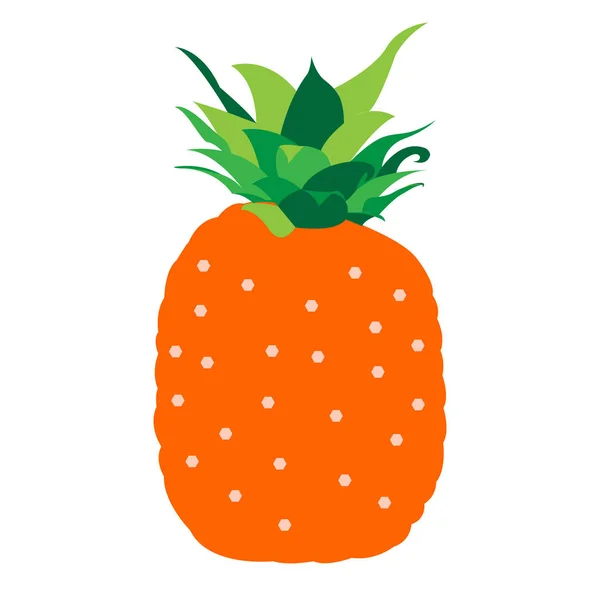 Fruto aislado de piña — Vector de stock