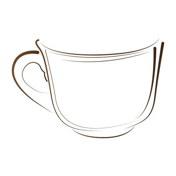 Logo isolé de tasse à café abstrait — Image vectorielle