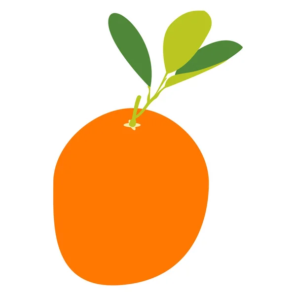 Fruta naranja aislada — Vector de stock