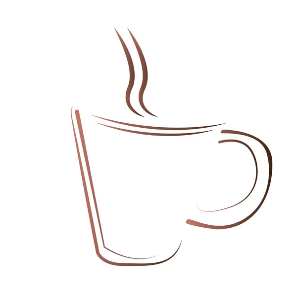 Logo isolé de tasse à café abstrait — Image vectorielle