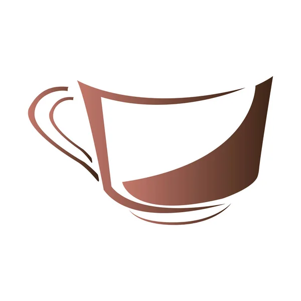 Taza de café abstracta aislada logo — Vector de stock