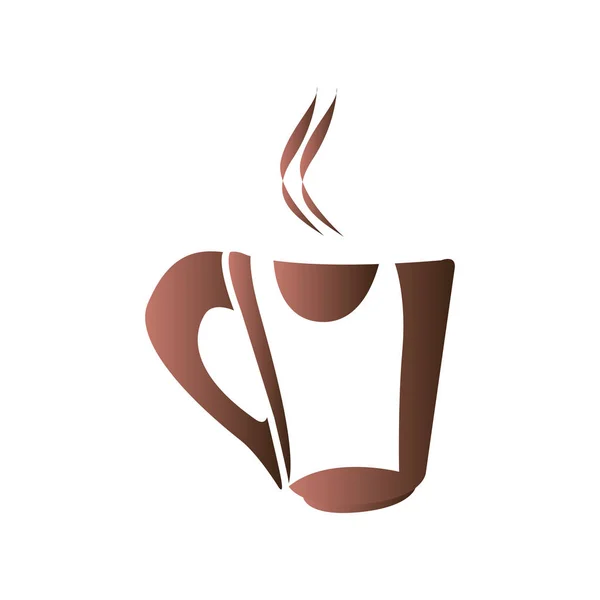 Taza de café abstracta aislada logo — Vector de stock