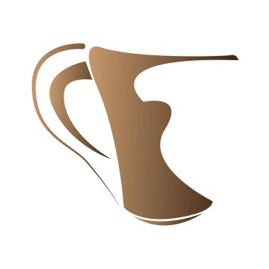 İzole soyut kahve kupa logosu