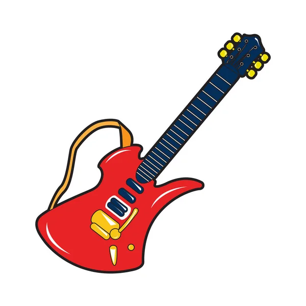 Juguete de guitarra aislado — Vector de stock