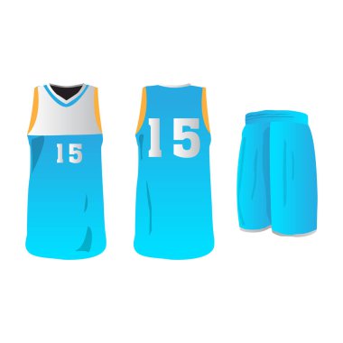 İzole basketbol üniforması.