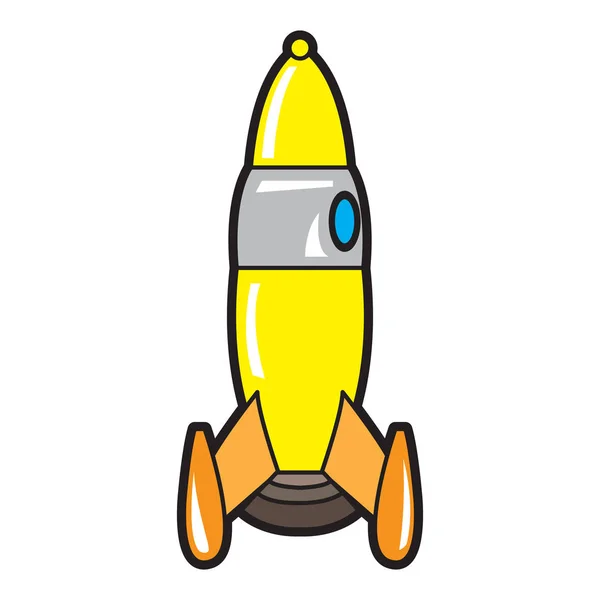 Juguete cohete aislado — Vector de stock